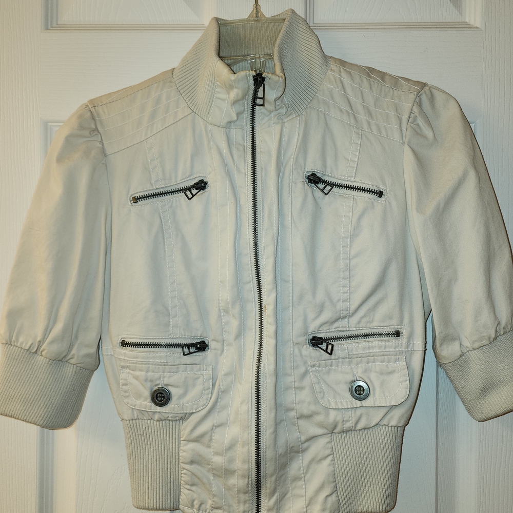 Ashley By 26 International Off-White Bomber Jacket